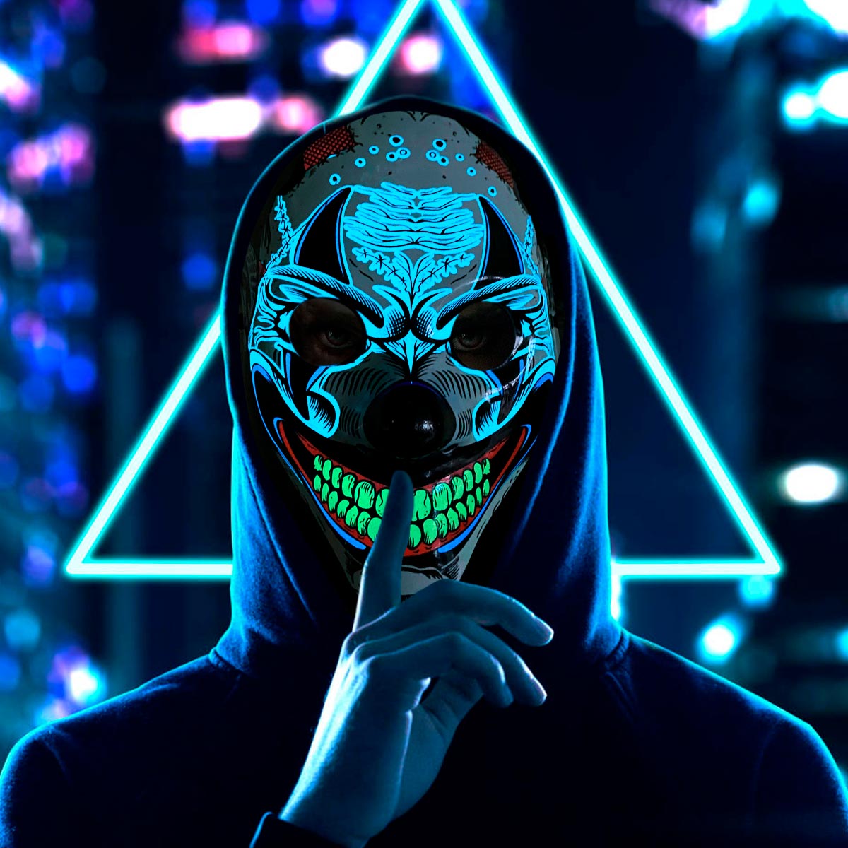 Miniatura 2 de Mascara Luminosa De Demonio MSDIA02